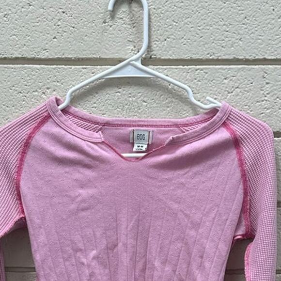 Urban Outfitters BDG Pink Crop Thermal Top size M - Picture 7 of 8